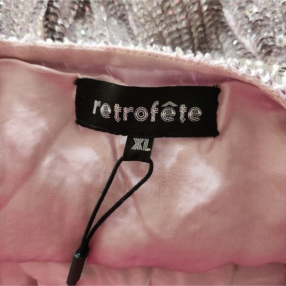 Retrofete Katya Dress in Dusty Lilac Size XL Maxi Sequins Cowl Neck Sleeveless - Picture 10 of 13